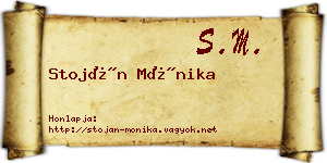 Stoján Mónika névjegykártya