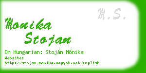 monika stojan business card